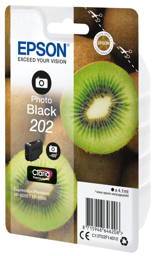 EAN 8715946646206 - Epson Kiwi 202 cartucho de tinta 1 pieza(s) Original Rendimiento estándar Foto negro imagen 2