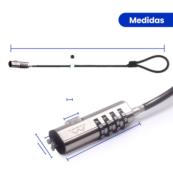 EAN 8052101433784 - Ewent EW1238 cable antirrobo Negro 1,8 m imagen 3