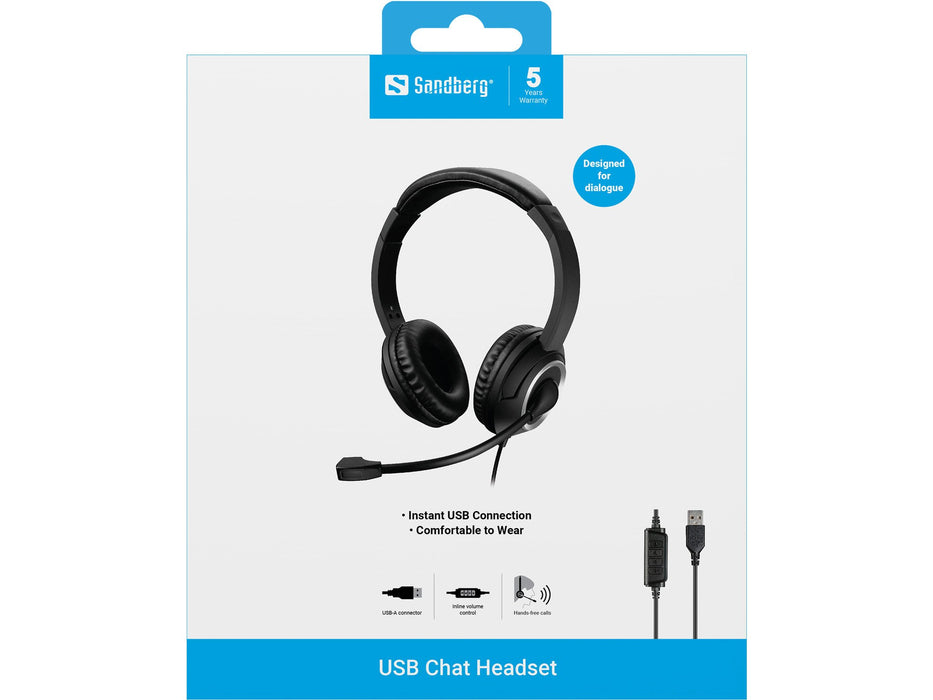 EAN 5705730126161 - Sandberg 126-16 auricular y casco Auriculares Alámbrico Diadema Llamadas/Música USB tipo A Negro imagen 4