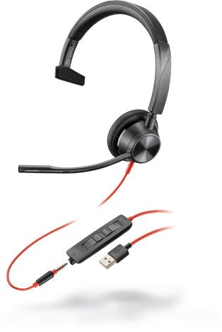 EAN 0017229167711 - Poly 3315 Auriculares Alámbrico Diadema Llamadas/Música USB tipo A Negro imagen 1