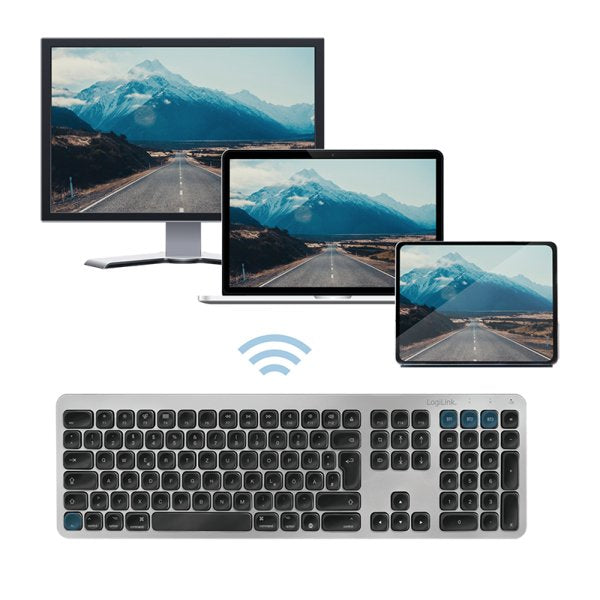 EAN 4052792065749 - LogiLink ID0206 teclado Oficina Bluetooth QWERTZ Alemán Gris imagen 8