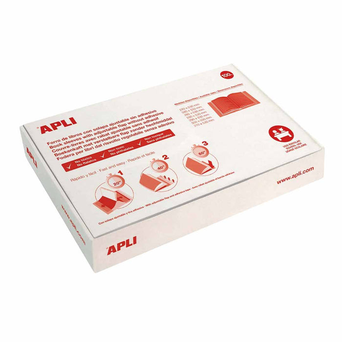 EAN 8410782169079 - APLI 16907 funda para libros y revistas 100 pieza(s) Transparente imagen 1