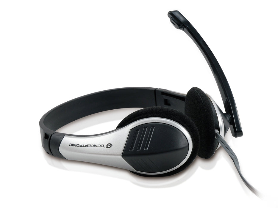 EAN 8714909019927 - Conceptronic CCHATSTAR2_V2 Auriculares Alámbrico Diadema Oficina/Centro de llamadas Negro, Plata imagen 1