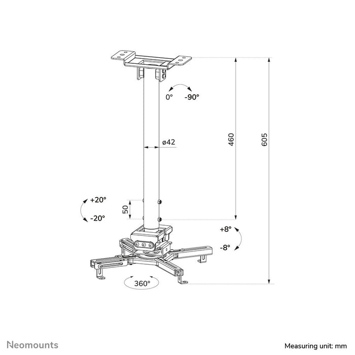 EAN 8717371449131 - Neomounts CL25-540BL1 montaje para projector Negro imagen 17