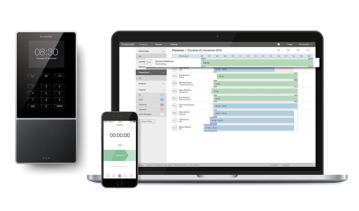 EAN 8717496336071 - Safescan TimeMoto TM-616 Negro Tarjeta de proximidad Corriente alterna TFT Ethernet imagen 8