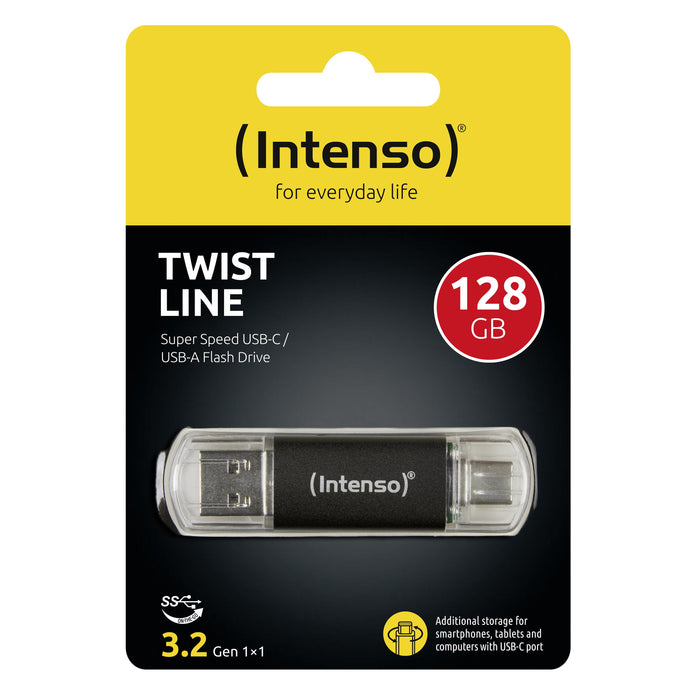 EAN 4034303031290 - Intenso 3539491 unidad flash USB 128 GB USB Type-A / USB Type-C 3.2 Gen 1 (3.1 Gen 1) Antracita imagen 3