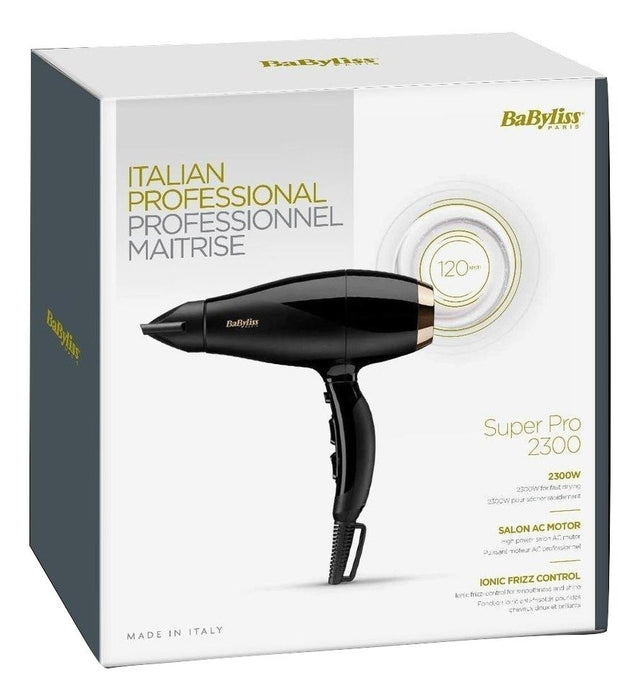 EAN 3030050154856 - BaByliss Super Pro 2300 secador 2300 W Negro, Oro imagen 2