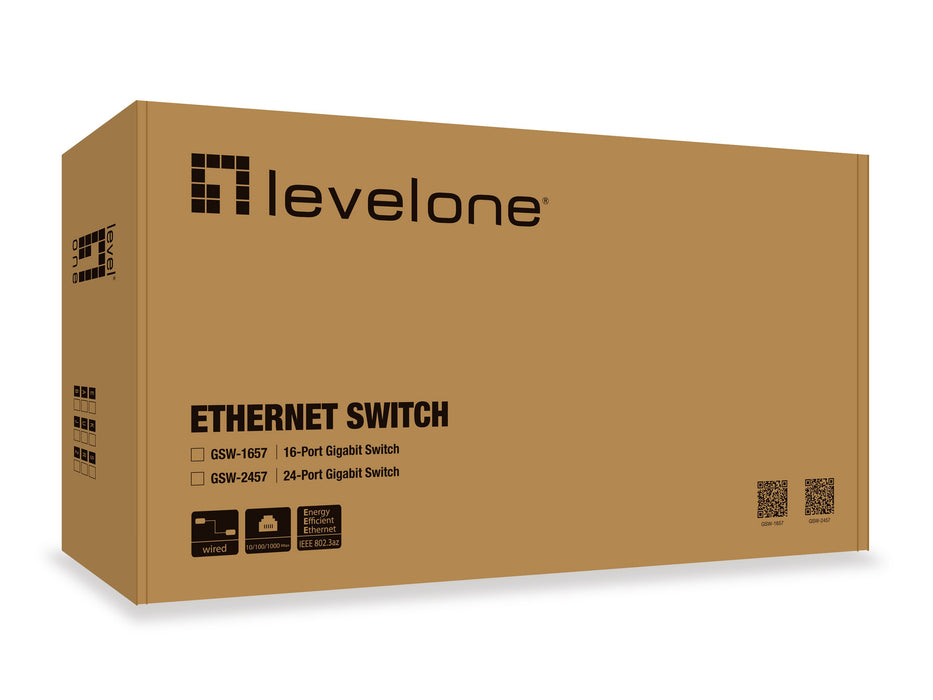 EAN 4015867143124 - LevelOne GSW-2457 switch No administrado Gigabit Ethernet (10/100/1000) Negro imagen 3
