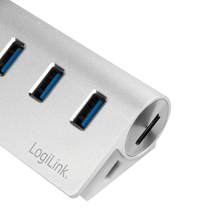 EAN 4052792053029 - LogiLink CR0045 hub de interfaz USB 3.2 Gen 1 (3.1 Gen 1) Type-A 5000 Mbit/s Plata imagen 5