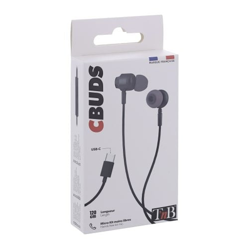 EAN 3303170105122 - T'nB C-Buds Auriculares Alámbrico Dentro de oído Llamadas/Música USB Tipo C Negro imagen 4