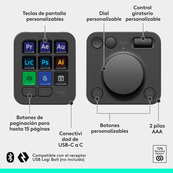 EAN 5099206124707 - Logitech MX Creative Console Teclado Bluetooth/USB imagen 7