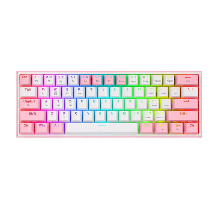 EAN 6950376706669 - REDRAGON K616 Fizz Pro white/pink teclado USB + RF Wireless + Bluetooth Rosa, Blanco imagen 1