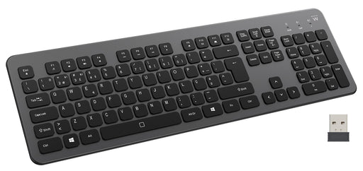 EAN 8052101434088 - Ewent EW3296 teclado Universal RF inalámbrica + USB QWERTY Español Negro, Gris imagen 1