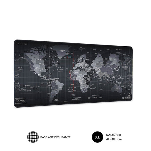 EAN 8436586740535 - SUBBLIM Mousepad World XL Alfombrilla de ratón para juegos Negro imagen 1