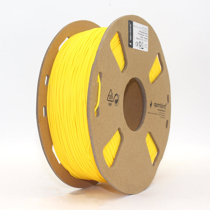 EAN 8716309095051 - Gembird 3DP-TPE1.75-01-Y material de impresión 3d Elastómero termoplástico (TPE) Amarillo 1,45 kg imagen 2