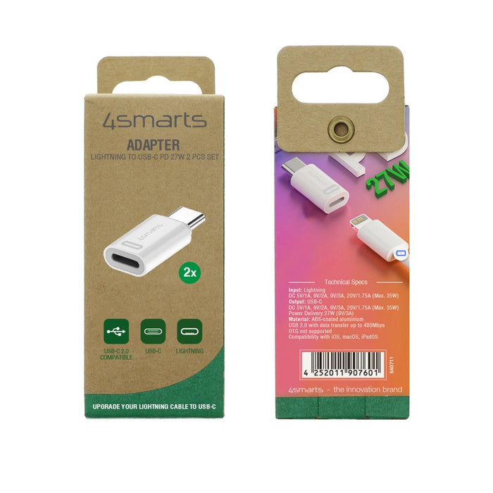 EAN 4252011907601 - 4smarts 540711 cambiador de género para cable Lightning USB-C Blanco imagen 4