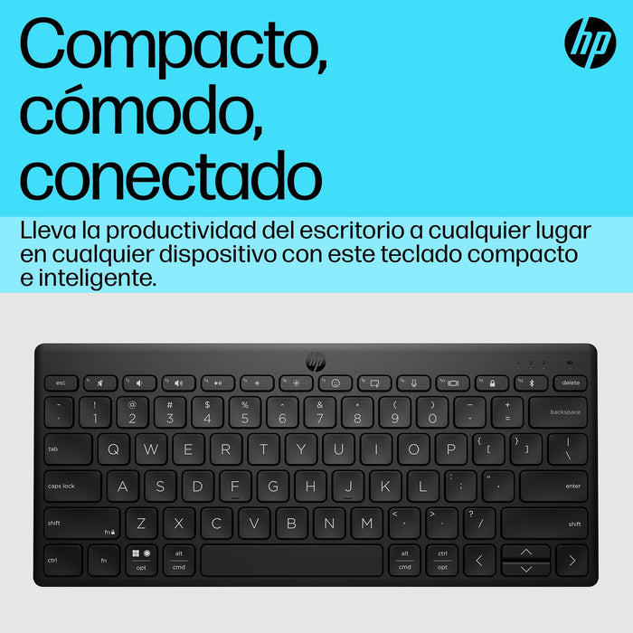 EAN 0196548516094 - HP 350 BLK Compact Multi-Device Keyboard teclado Hogar Negro imagen 4