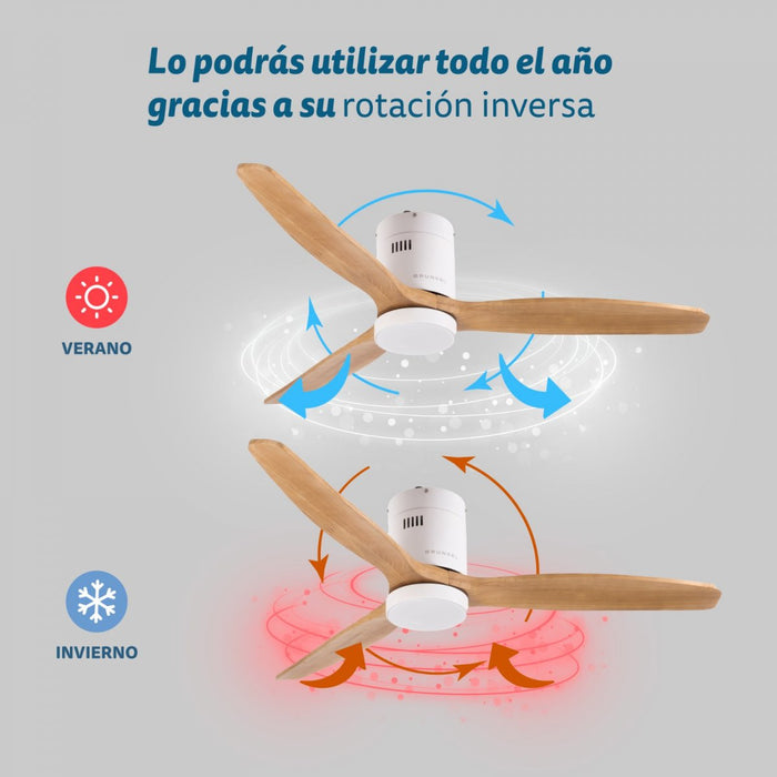 EAN 8426156017686 - Grunkel SKYWIND-52WB ventilador Blanco, Madera imagen 4