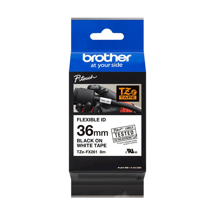 EAN 0012502626114 - Brother TZE-FX261 cinta para impresora de etiquetas Negro sobre blanco imagen 2