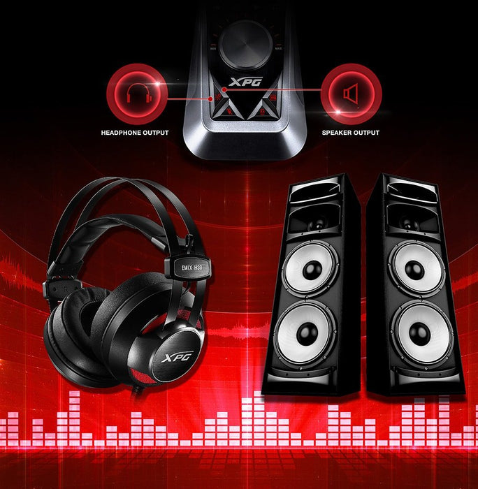 EAN 4713218461827 - XPG EMIX H30 + SOLOX F30 Auriculares Alámbrico Diadema Juego Negro, Rojo imagen 11
