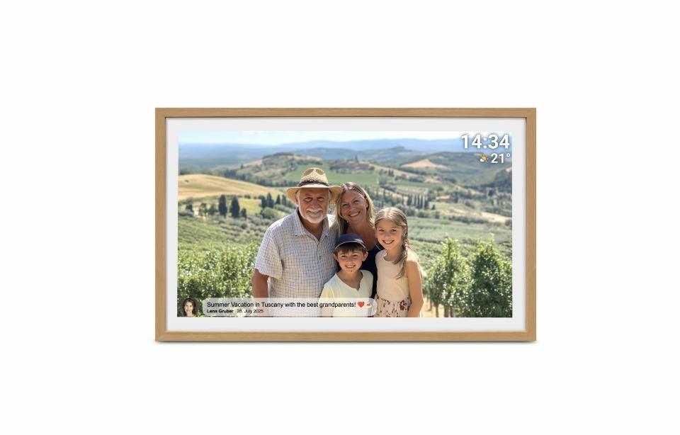 EAN 5706751088889 - Denver PFF-3263LW marco fotográfico digital Madera 80 cm (31.5") Pantalla táctil Wifi imagen 1