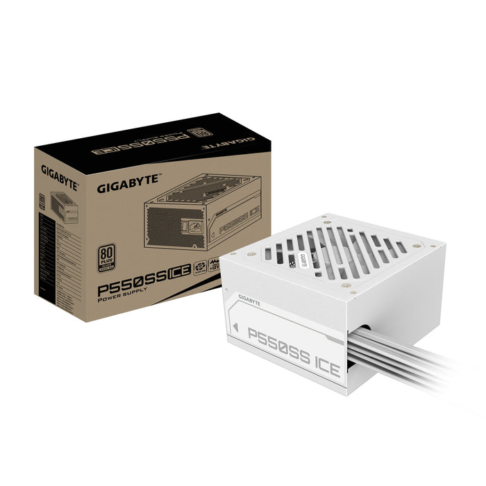 EAN 4719331554910 - GIGABYTE P550SS ICE unidad de fuente de alimentación 550 W 20+4 pin ATX Blanco imagen 1