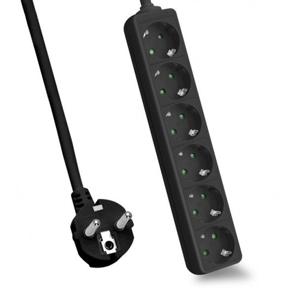 EAN 4005938628063 - Helos 262806 base múltiple 3 m 6 salidas AC Interior Negro imagen 1