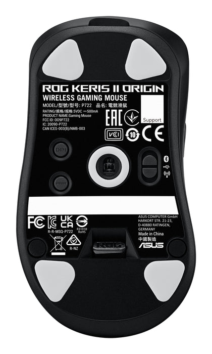EAN 4711387951224 - ASUS ROG Keris II Origin BLK ratón Juego mano derecha RF Wireless + Bluetooth + USB Type-A Óptico 42000 D imagen 2