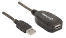 EAN 0766623150958 - Manhattan 150958 cable USB USB 2.0 20 m USB A Negro imagen 2