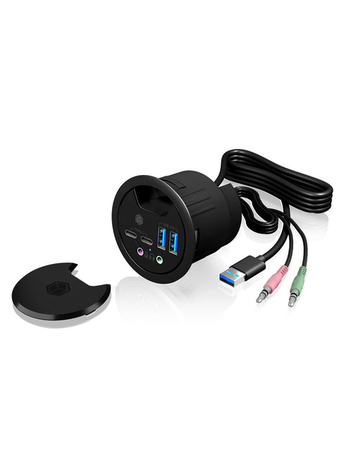 EAN 4250078168416 - ICY BOX IB-HUB1403B toma de corriente Antracita imagen 1