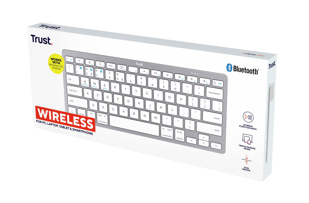 EAN 8713439246513 - Trust 24651 teclado Universal Bluetooth QWERTY Inglés de EE. UU. Plata imagen 4