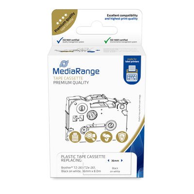 EAN 4260459618430 - MediaRange MRBTZ261 etiqueta de impresora Negro imagen 2