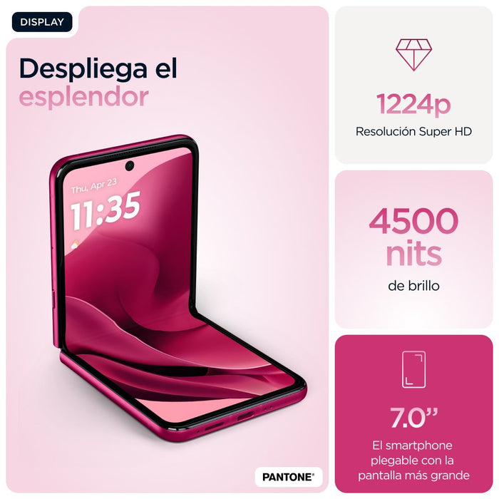 EAN 840023294754 - Motorola razr 60 ultra 17,7 cm (6.96") SIM doble Android 15 5G USB Tipo C 16 GB 512 GB 4700 mAh Rosa imagen 35