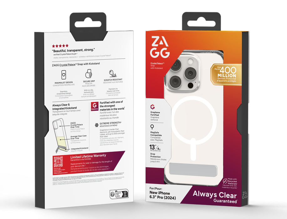 EAN 840390318848 - ZAGG Crystal Palace Snap w/Kickstand funda para teléfono móvil 16 cm (6.3") Transparente imagen 5