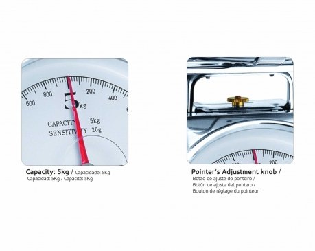 EAN 5608475009112 - Haeger Grandmother Acero inoxidable Encimera Plaza Báscula de cocina mecánica imagen 2