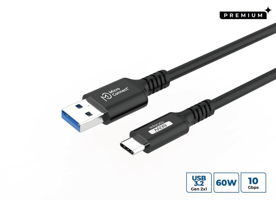EAN 5715328135659 - Microconnect USB3.2AC015 cable USB USB 3.2 Gen 2 (3.1 Gen 2) 0,15 m USB C USB A Negro imagen 1