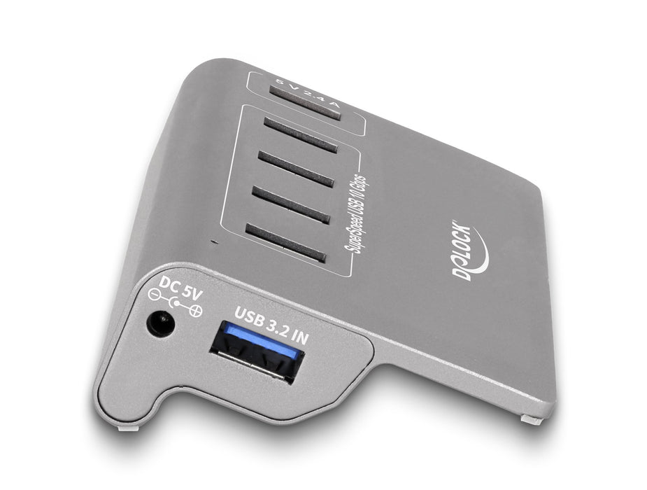 EAN 4043619641826 - DeLOCK 64182 hub de interfaz USB 3.2 Gen 2 (3.1 Gen 2) Type-A 10 Mbit/s Gris imagen 2