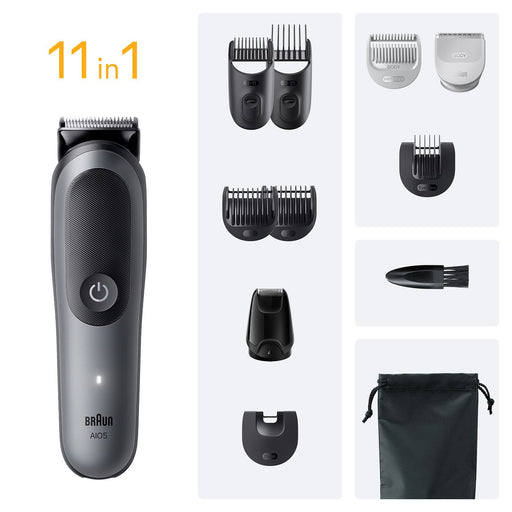 EAN 7500435245104 - Braun AIO5560 cortadora de pelo y maquinilla Negro, Gris 14 Ión de litio imagen 2