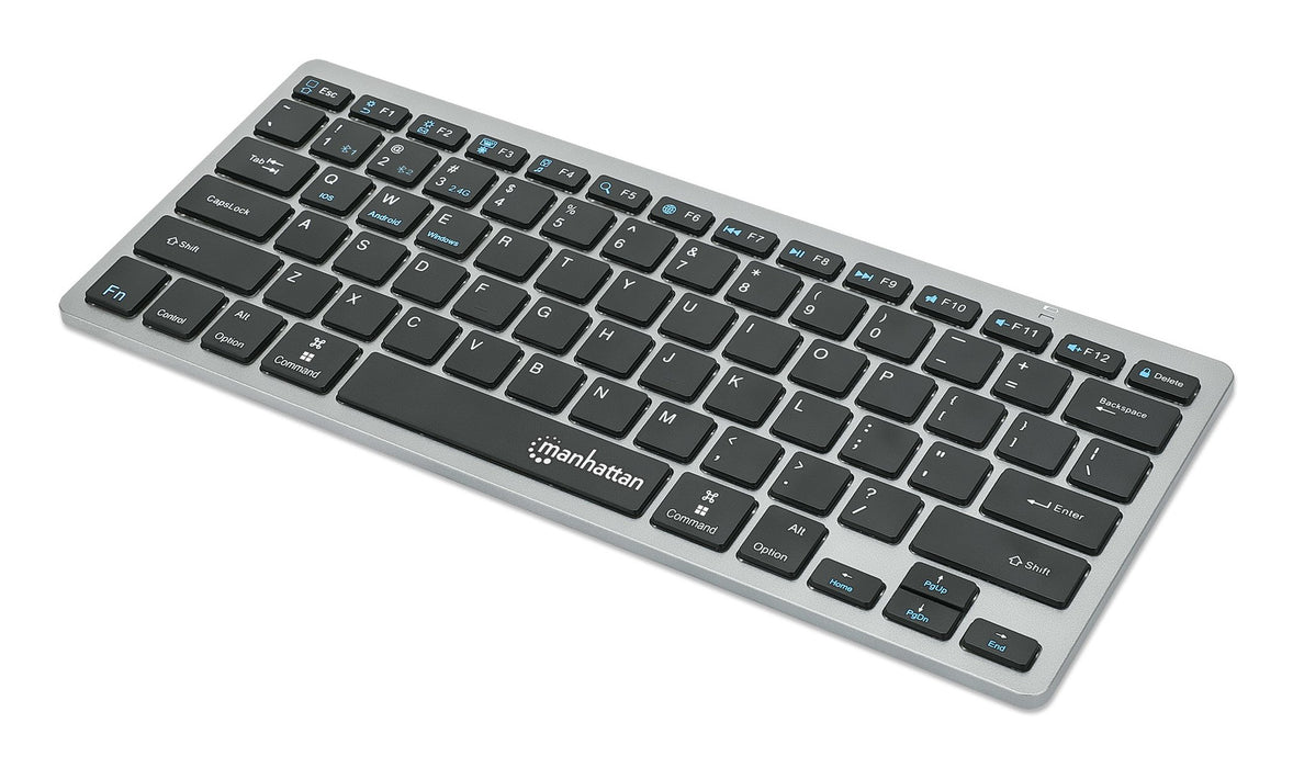 EAN 0766623180559 - Manhattan 180559 teclado Oficina RF Wireless + Bluetooth QWERTZ Alemán Negro, Gris imagen 1
