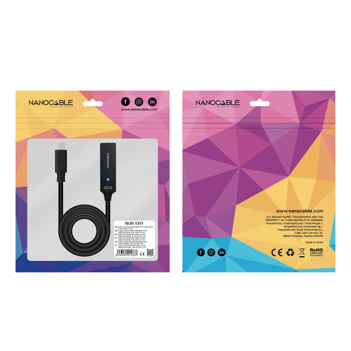 EAN 8433281015333 - Nanocable 10.01.1311 cable USB USB 3.2 Gen 1 (3.1 Gen 1) 5 m USB C Negro imagen 6