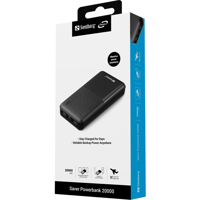 EAN 5705730320422 - Sandberg 320-42 batería externa Polímero de litio 20000 mAh Negro imagen 3