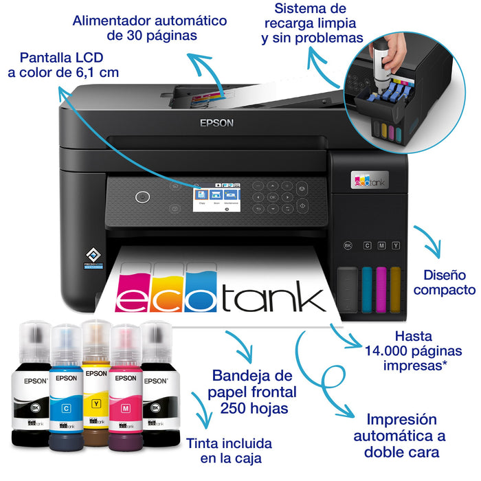 EAN 8715946683782 - Epson EcoTank ET-3850 Inyección de tinta 4800 x 1200 DPI 33 ppm Wifi imagen 34