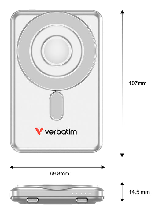 EAN 23942322764 - Verbatim 32276 batería externa 5000 mAh Cargador inalámbrico Plata imagen 5