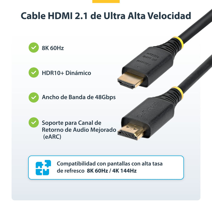 EAN 65030923989 - StarTech.com HDMI21-CBL-8K60-5M cable HDMI HDMI tipo A (Estándar) Negro imagen 8