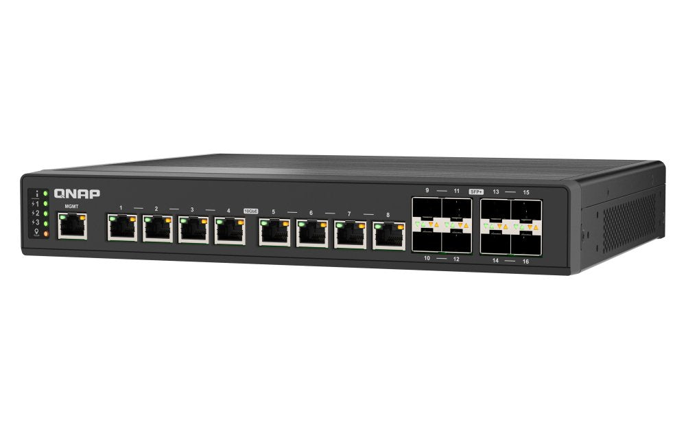 EAN 4711103085714 - QNAP QSW-IM3216-8S8T switch Gestionado 10G Ethernet (100/1000/10000) Negro imagen 4