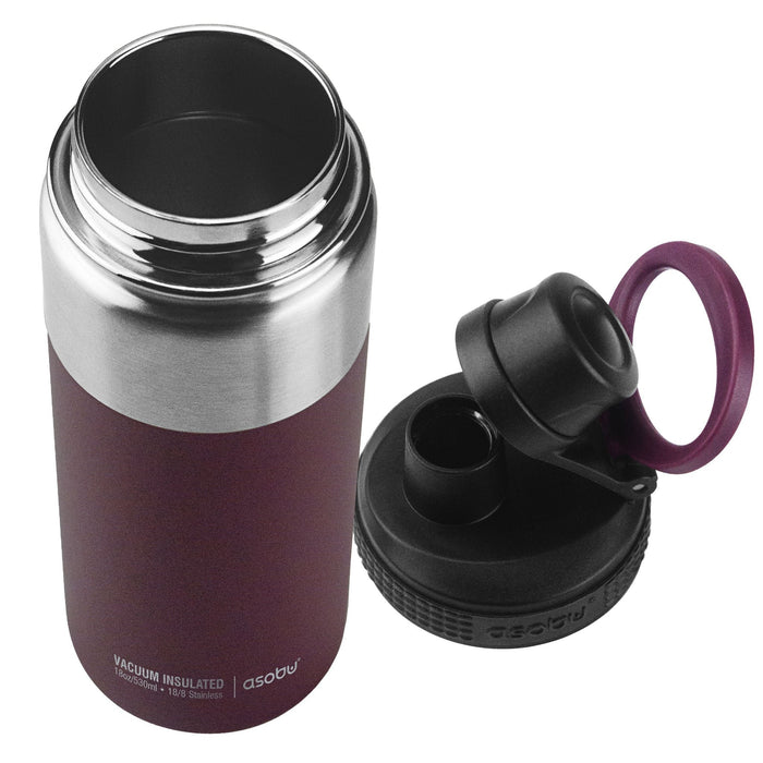 EAN 0842591039904 - Asobu Alpine Flask Senderismo 530 ml Acero inoxidable Borgoña imagen 2