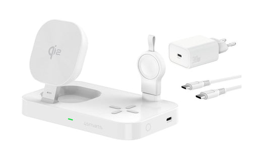 EAN 4252011910731 - 4smarts 541368 cargador de dispositivo móvil Auriculares, Smartphone, Reloj inteligente Blanco Corriente  imagen 1