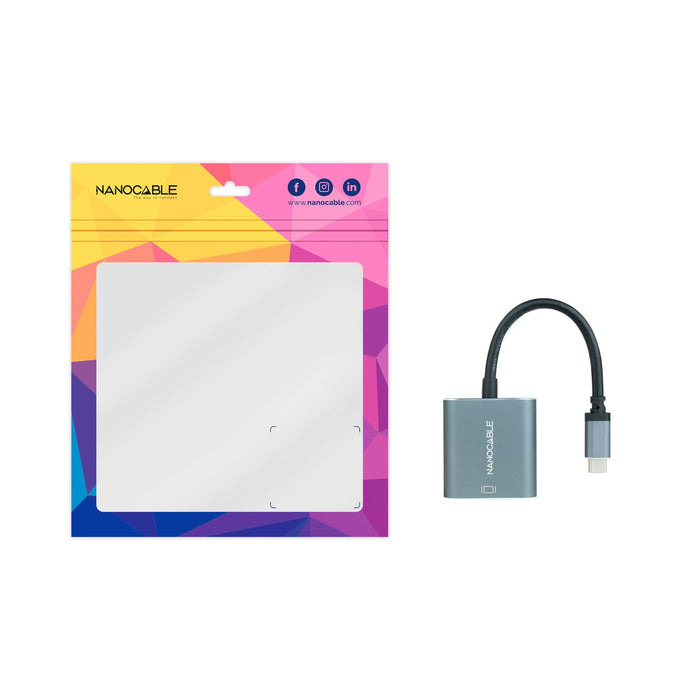 EAN 8433281012868 - Nanocable 10.16.4103-G adaptador de cable de vídeo 0,15 m USB Tipo C imagen 5