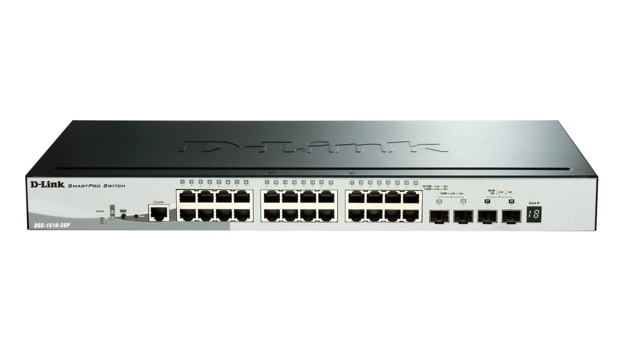 EAN 0790069467936 - D-Link DGS-1510-28P switch Gestionado L3 Gigabit Ethernet (10/100/1000) Energía sobre Ethernet (PoE) Negr imagen 1