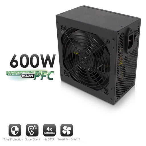 EAN 8054392614606 - Ewent EW3908 unidad de fuente de alimentación 600 W 20+4 pin ATX ATX Negro imagen 2